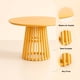 thumbnail image 5 of Mesa Redonda de 100 cm Madera Natural con Base Estilo Rejilla, 5 of 7