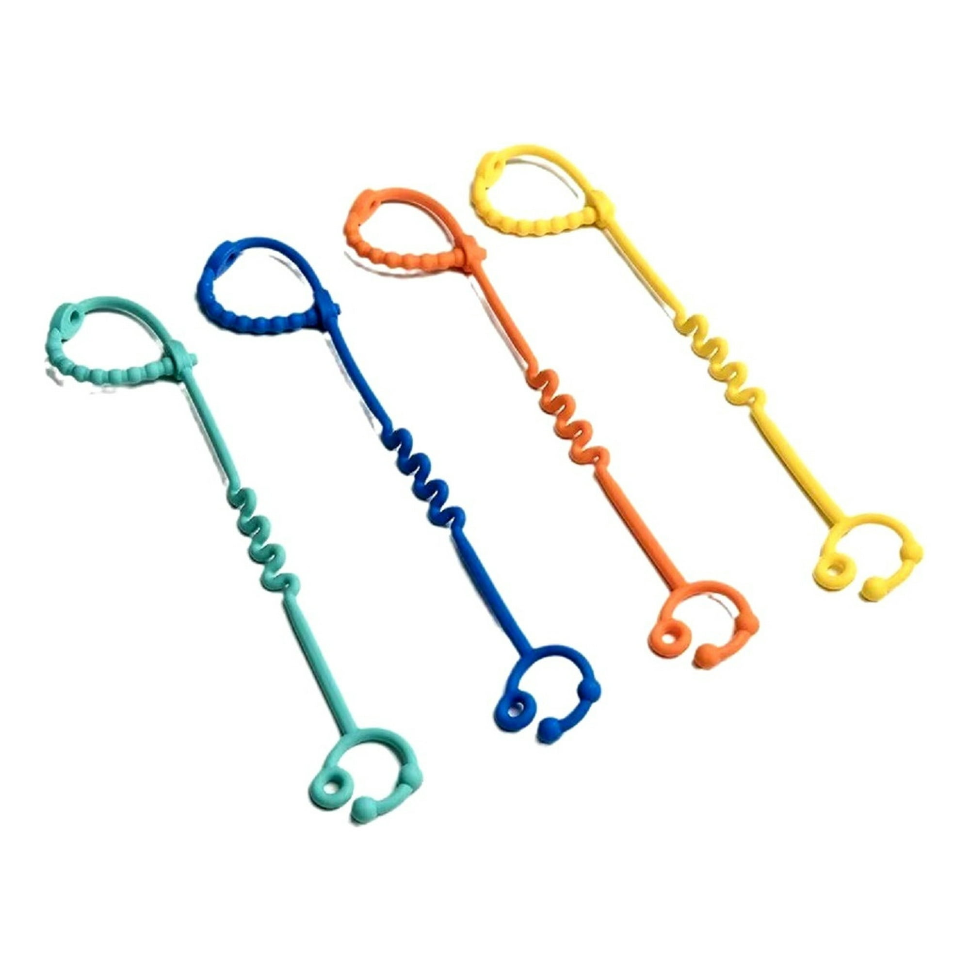 Genérico - Set 5 Portachupetes Mamaderas Silicona Juguete Bebes Lau