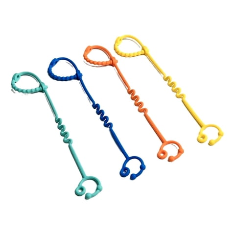 Genérico - Set 5 Portachupetes Mamaderas Silicona Juguete Bebes Lau