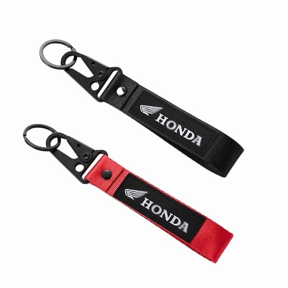 Llavero De Tela Negro Y Rojo Para Moto 2 Unidades