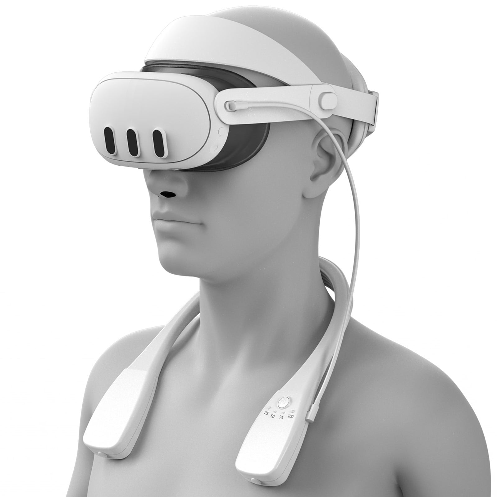 Aaronmei Batería Externa Para Meta Quest 3 Power Bank 10000mah Blanco