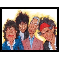 Genérico - Cuadro Decorativo The Rolling Stones Comic Medidas 30X40 Cm