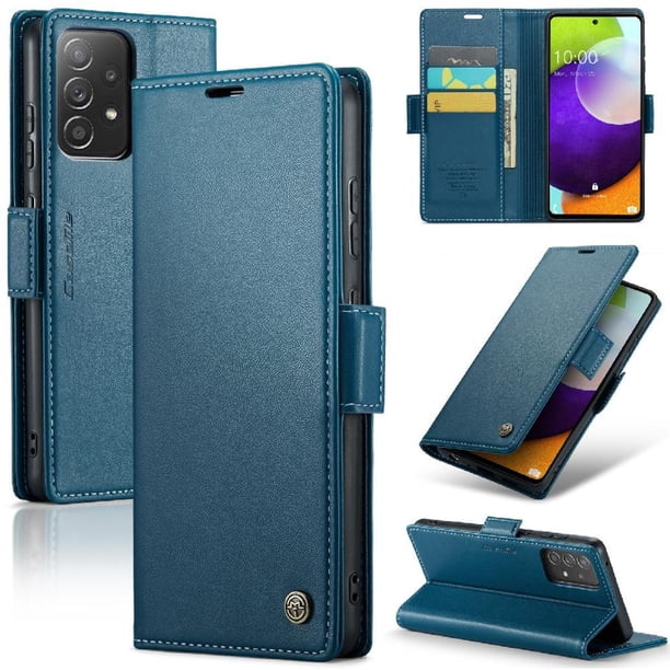 CaseMe tipo cartera Samsung Galaxy A52S 5G con cierre magnético, RFID, tarjetero, soporte, carga inalámbrica