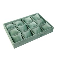 Magideal - Almacenamiento Organizador De Joyas, Exhibición De Inserción De Cajón De Joyería De Terciopelo Para Exhibición De Tienda, Mostrador De Tienda, Regalo , Bandeja De Bandeja De Pulsera Verde