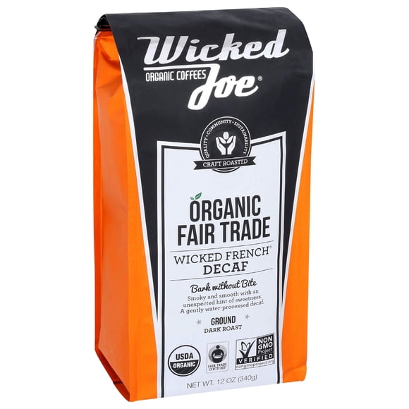 Café Wicked Joe Orgánico Descafeinado Molido Francés 340 g