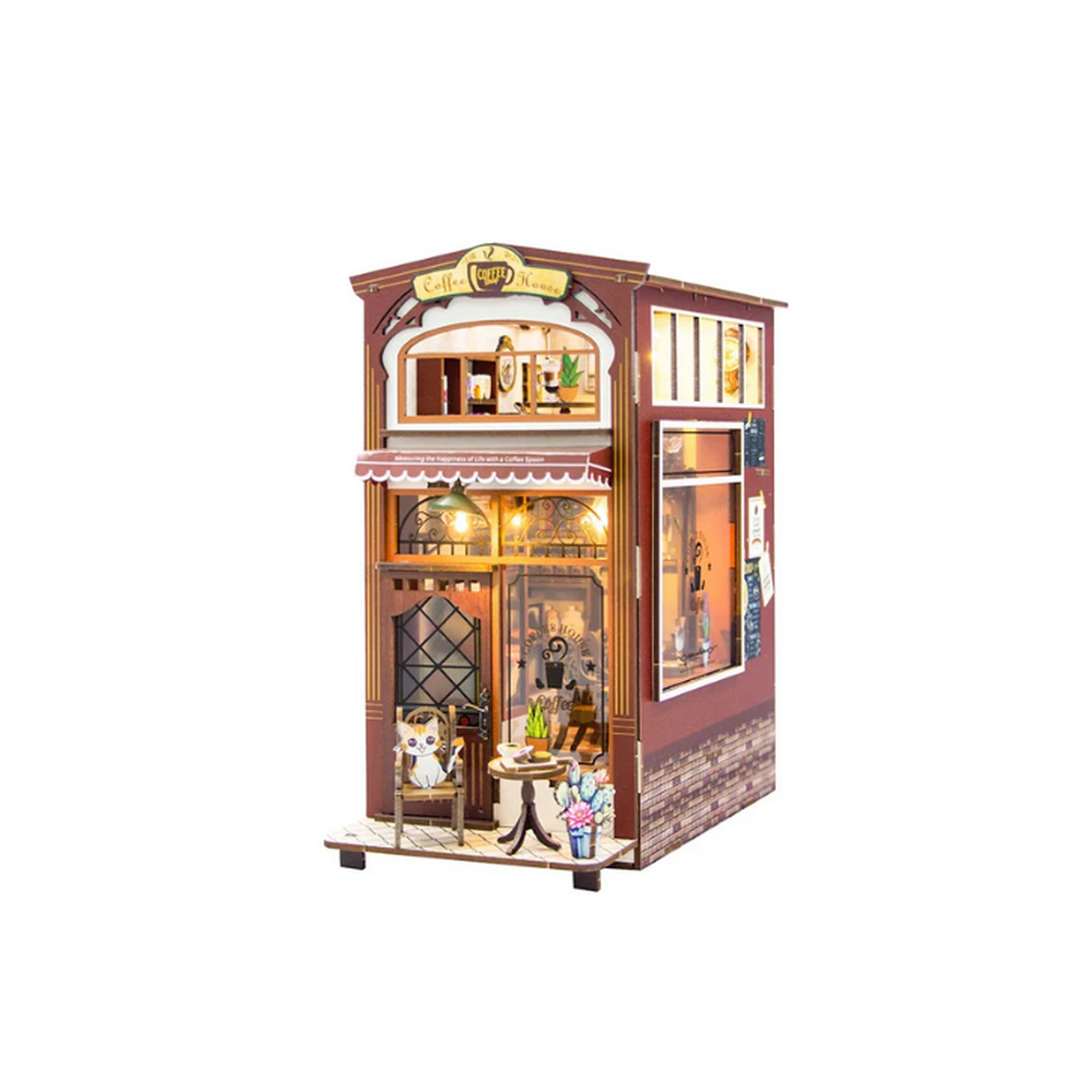 China - Libreria Y Cafeteria De Gatos - Separador De Libros Armable - M2411