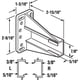 thumbnail image 2 of Soporte para cajones, correderas, plástico Prime-Line, paquete de 2 unidades, blanco, 2 of 4