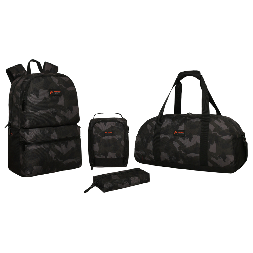 Pack Atomico Escolar Mujer Mix Camo Cafe Head