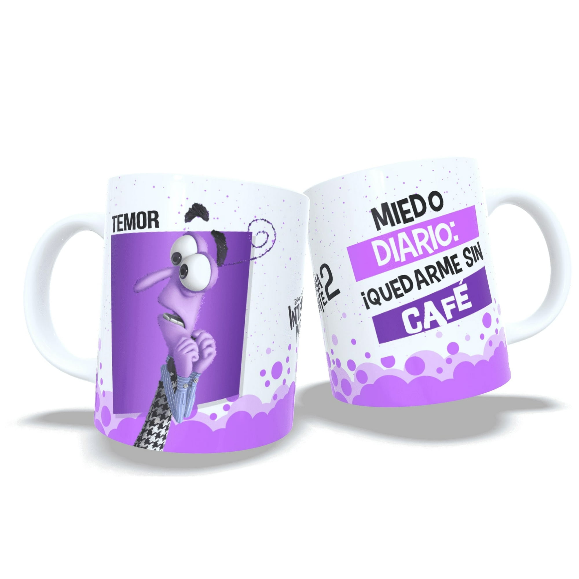 Arumistorechile - Tazon Taza Colección Intensamente 2 Frases - Temor
