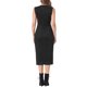 thumbnail image 3 of INSPIRE CHIC Vestido de Mujer de Imitación de Gamuza para Regreso a Clases de Maestra Sin Mangas Cuello Redondo Dobladillo Dividido Vestido de Trabajo L Negro, 3 of 6
