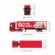 thumbnail image 2 of Camión Scania Logging Trailer Rojo Escala 1:64 - Welly, 2 of 5