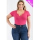 thumbnail image 4 of Saronite Body Casual Básico con Cuello Abierto, Manga Corta, sin Costuras, Suave, Estilo Insinuación (Talla Grande para Mujer), 4 of 5