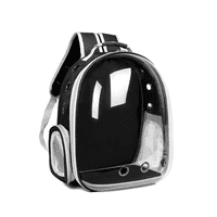 Genérico - Mochila Transporte Para Mascotas Transparente Negro