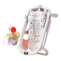 Bañera Plegable Con Cojín Y Más Accesorios Rosada Lubabycas