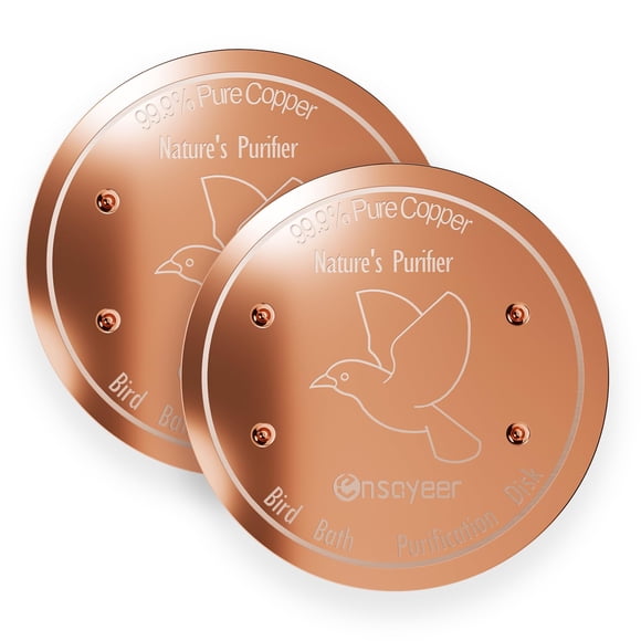 Discos de cobre Ensayeer para baño de aves, 0,8 mm, paquete de 2