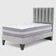 thumbnail image 2 of Cama Europea Valencia P + Respaldo Cadiz 1 PL Felpa Gris Medio, 2 of 6