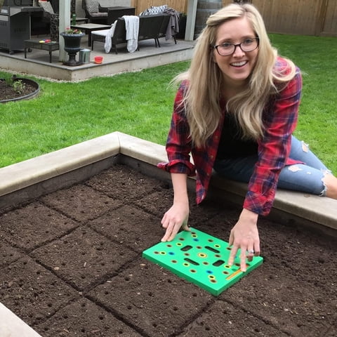 Seeding Square - Herramienta Espaciadora Para Semillas Y Plántulas, Forma Cuadrada, Para Jardín