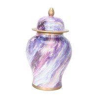 Bothyi - Tarro De Jengibre De Porcelana, Tarro De Templo, Decoración Del Hogar, Arreglo Floral, Maceta, Mesa, 19,5 Cm X 34,5 Cm