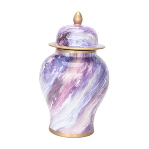 Bothyi - Tarro De Jengibre De Porcelana, Tarro De Templo, Decoración Del Hogar, Arreglo Floral, Maceta, Mesa, 19,5 Cm X 34,5 Cm