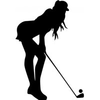 Rienda Libre Graphics - Decomural Female Golfer Golf Ws-32782