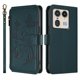 thumbnail image 2 of Funda Cartera Mariposa para [Motorola Edge 50 Ultra 5G] con Soporte y Cremallera Verde oscuro, 2 of 6