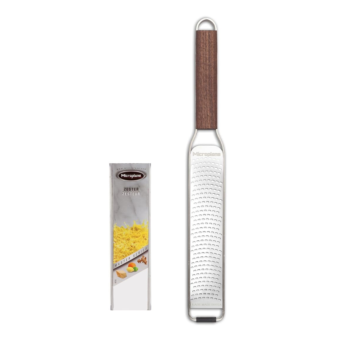 Rallador De Acero Inoxidable Microplane Master Series Con Mango De Madera