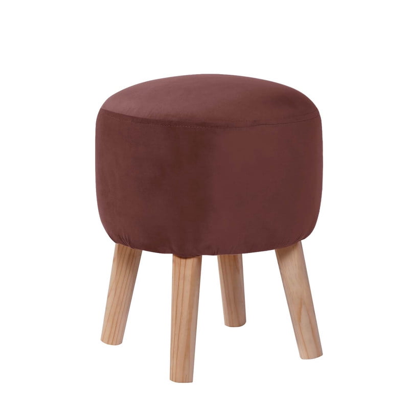 Latam Home - Pouf Nantes Tela Velvet Chocolate