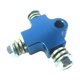 thumbnail image 4 of Juego De Conversión De Manguera De Aceite De Freno, Conector De Tres Vías Para Disco Doble Delantero, Color Azul, 4 of 5
