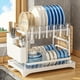 thumbnail image 2 of 1pc Dish Drying Rack For Kitchen Counter Over The Sink, Detachable Larger Capacity 2-Tier Dish Drying Rack Drainboard Set With Double-Layer Bowl Rack, Cup Rack, Drain Board, Sticky Board Rack, Cutlery, 2 of 3