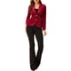 thumbnail image 2 of INSPIRE CHIC Chaqueta de Terciopelo Vintage para Mujer Regreso a Clases para Maestras Blazer con Solapa de Muesca Botón Frontal para el Trabajo Talla L Burdeos, 2 of 8