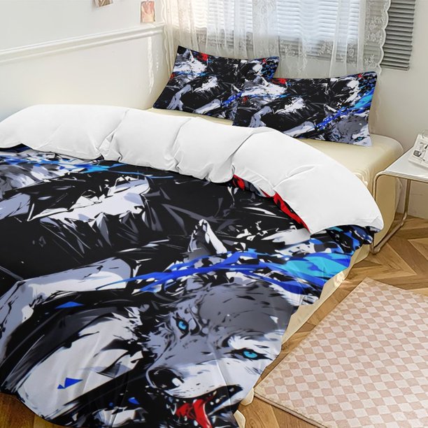 Jujutsu Kaisen Anime Home Bed 3-piece Set Classic Japanese Anime Polyester Wash Student Dormitory Set