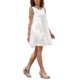 thumbnail image 4 of Vestido de Cuadros INSPIRE CHIC para Mujeres Vestido de Verano Sin Mangas Cuadros Fluidos con Vuelo en Capas Corto L Blanco, 4 of 6