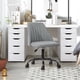 thumbnail image 2 of Silla de Oficina de Tela Altura Ajustable Gris, 2 of 6