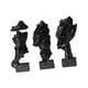 thumbnail image 3 of Estatua De Pensador De 3 Piezas De 6,3 Pulgadas Para Decoración De Cafetería Y Bar, Versátil, Color Negro, 3 of 3