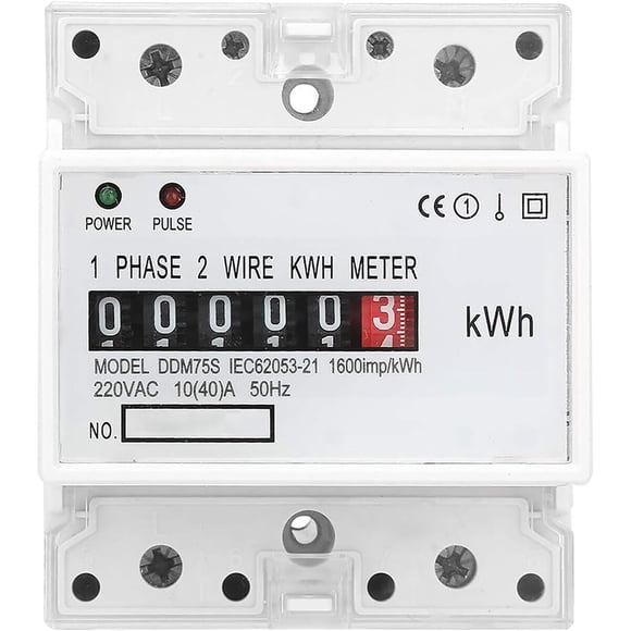 Medidor Eléctrico Flylin DDM75S Monofásico DIN Rail 220V 10-40A LED