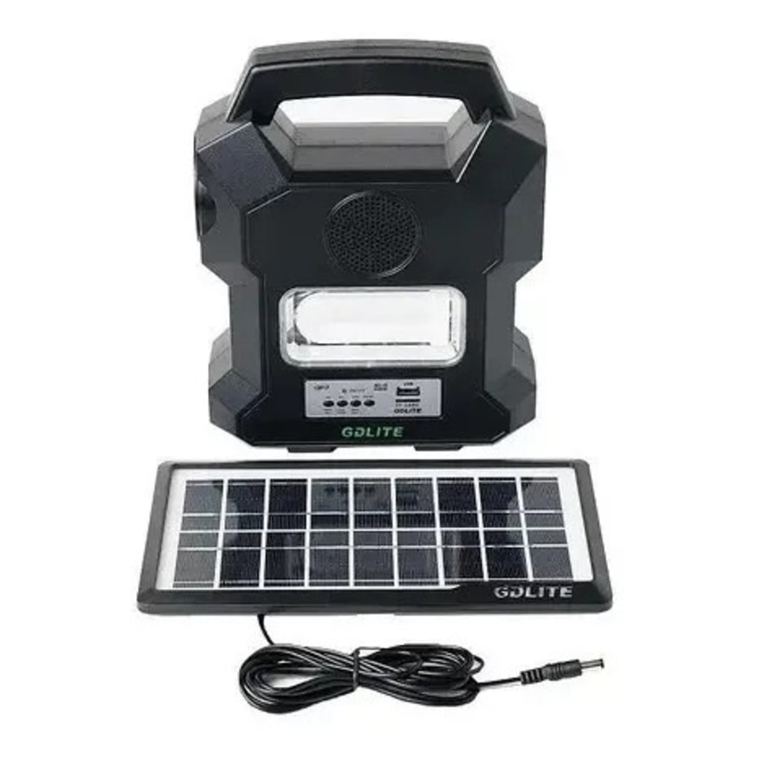 Genérico - Linterna Kit Solar Portátil Camping Gdlite Mp3 Usb Gd 1000a Linterna