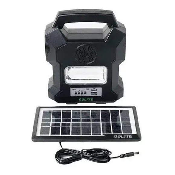 Linterna Kit Solar Portátil Camping Gdlite Mp3 Usb Gd 1000a Linterna