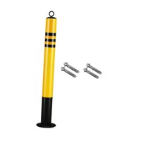 Magideal - Poste De Bolardo De Estacionamiento De Tubo De Acero Con 4 Tornillos, Para Usos Múltiples En Áreas Residenciales Y Para Seguridad En Entradas De Vehíc 60 Cm X 76 Cm