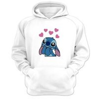 Genérico - Polerón Canguro Extraterrestre Azul Blanco Talla Xl Unisex