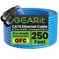 Cable Ethernet Gearit Blindado Cat6 Ethercon De 250 Pies, Azul