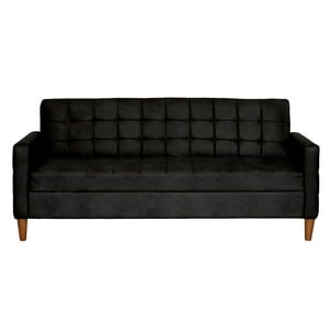 Latam Home - Futón Sofá Cama Genova Cuero Kentucky Negro