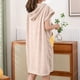 thumbnail image 2 of 1pc Super Absorbent Hooded Bathrobe for Women - Perfect for Shower, Spa, and Bath - Includes Hat and Big Bath Towel, 2 of 5