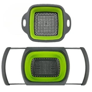 Crusec - Colador Extensible Plegable 39X26Cm De Silicona Multiuso