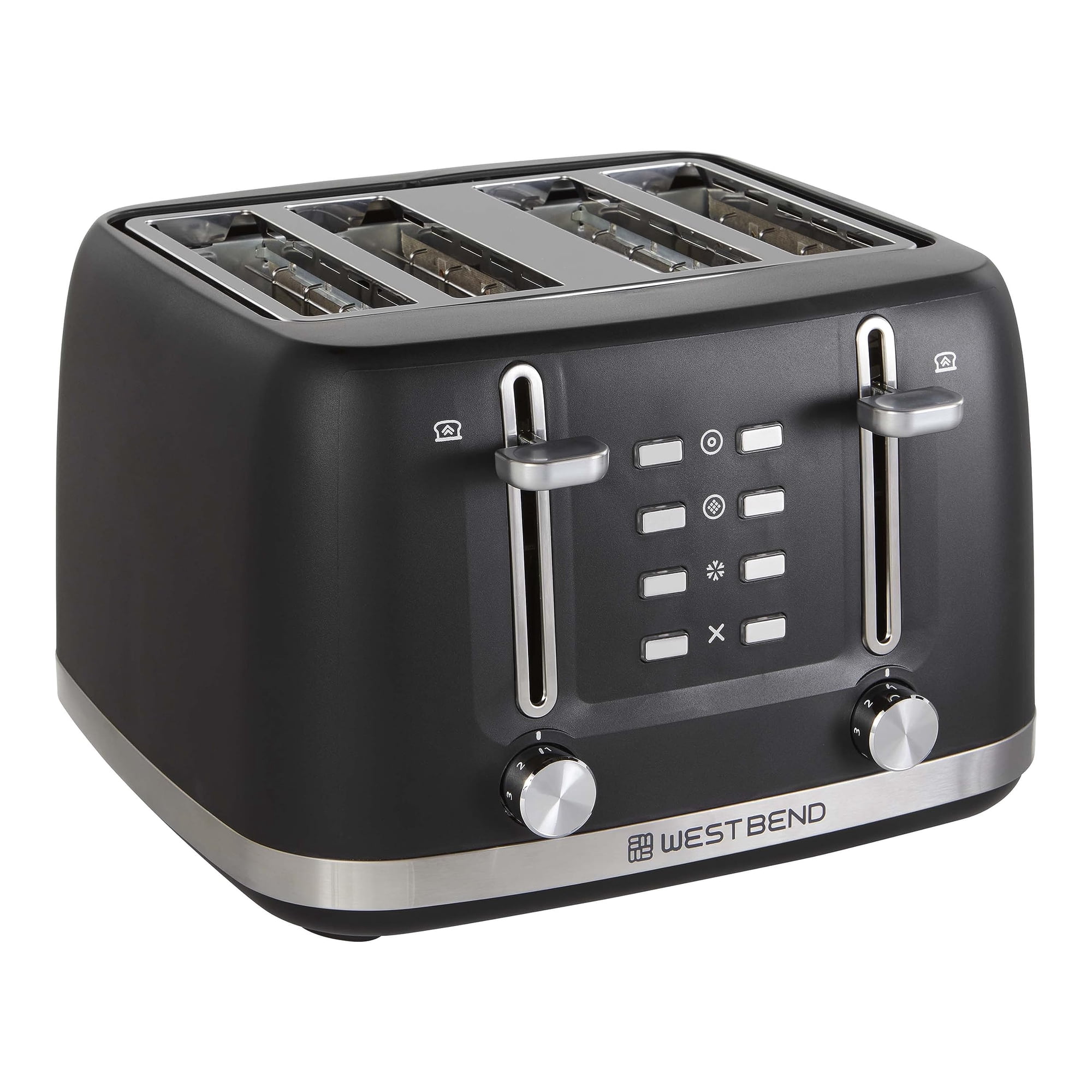 Tostadora West Bend Con 4 Ranuras Extra Anchas, 1500 W, Color Negro