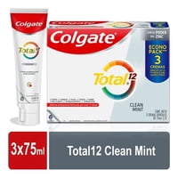Pasta Dental Total 12 Clean Mint 75 Ml 3 Un Colgate