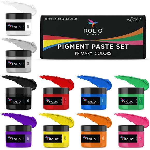 Set de pasta pigmentaria Rolio de 10 colores, frascos de 30 mL para resina epóxica