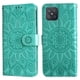 thumbnail image 3 of Funda tipo cartera FOXDOCK para OPPO A92s , diseño girasol en relieve, cuero PU, cierre magnético, soporte y tarjetero, 3 of 5
