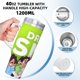 thumbnail image 5 of Dream SMP Vaso aislado de acero inoxidable con asa, diseño temático, regalo para familia, amigos y fans; incluye pajita y encaja en el portavasos estándar, 40 oz, 5 of 6