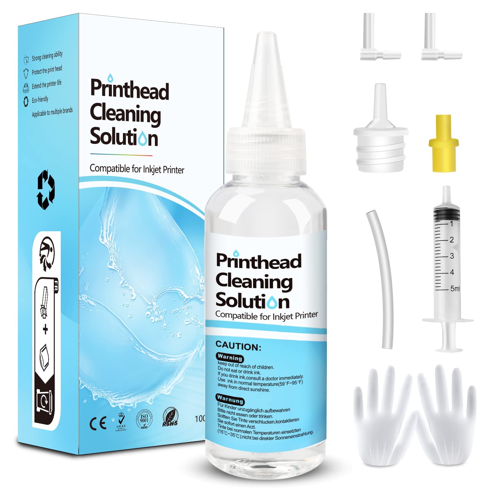 Kit De Limpieza De Cabezales De Impresión Fosgoit Para Impresoras Epson, Hp Y Canon