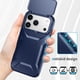 thumbnail image 3 of Funda Resistente para iPhone 17 Pro Max con Tapa Deslizante y Protección Militar Azul, 3 of 6